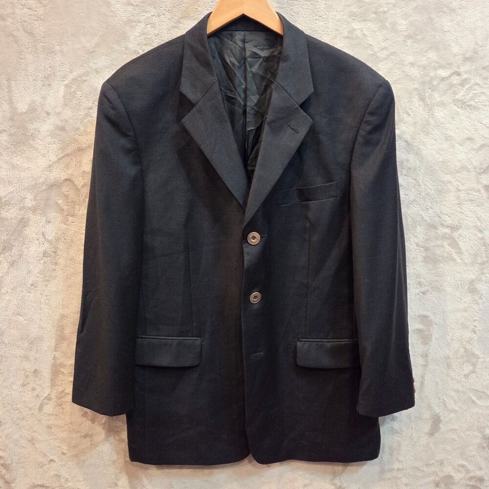 Christian Aujard Super 130s Wool Blazer Men’s 42 Short (approx) 3 Button Luxury